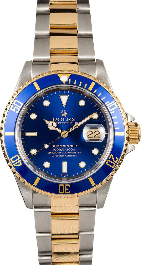 2 tone blue face rolex